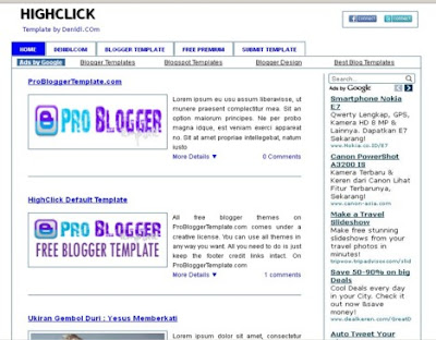 HighClick Default Blogger Template
