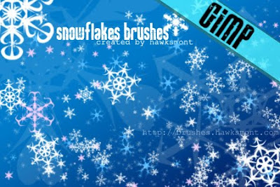 Gimp Brushes Snowflakes