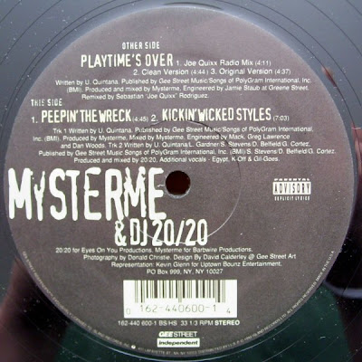 Mysterme & DJ 20/20‎– Playtime's Over / Peepin' The Wreck / Kickin' Wicked Styles (1994, VBR)