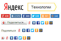 Установка кнопок Поделиться от Яндекс в шаблон блога на Blogger