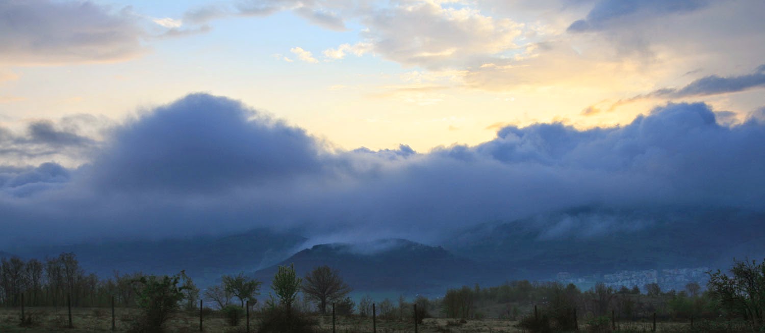 Clouds clinging to the hills Clouds clinging to the hills