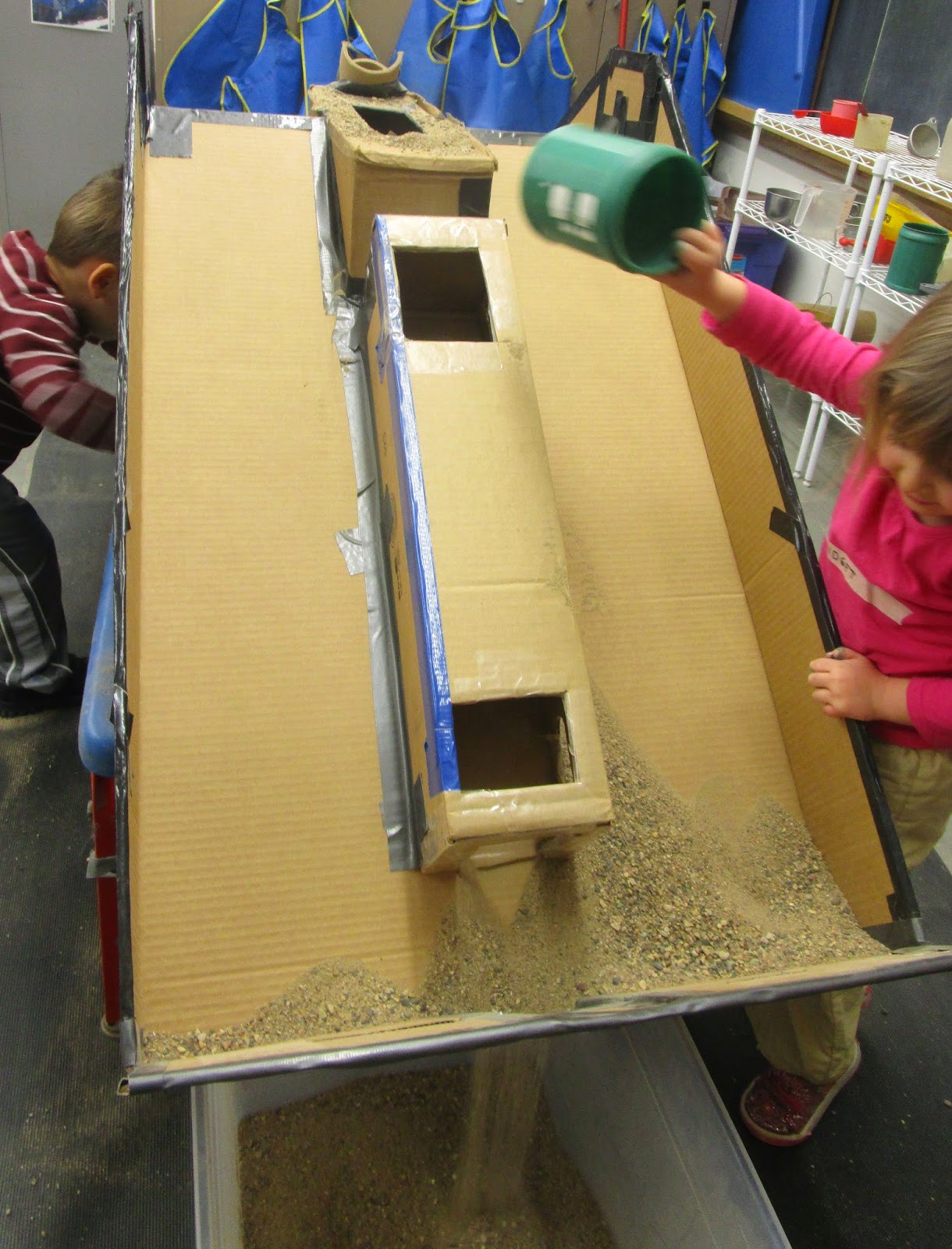SAND AND WATER TABLES CHANNEL, TUBE AND A HOMEMADE PLUNGER