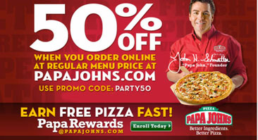 papa johns coupon codes