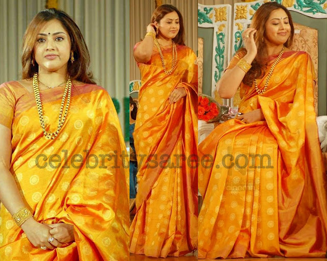 Meena Gold Traditional Saree