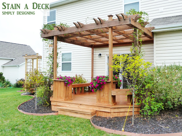 12+staining+a+deck+and+pergola $3,000 Home Depot Sweepstakes #SpringIntoSavings 11