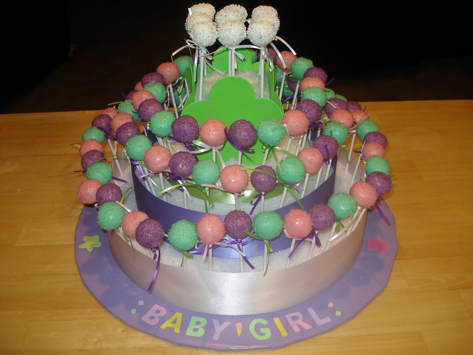 JessiCakes Project Baby Girl Baby Shower Cake Pop Stand