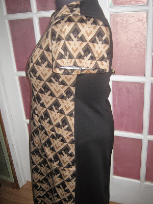 Simplicity 7243 Aztec Print Princess Seam Ponte Knit Dress www.sewplus.blogspot.com