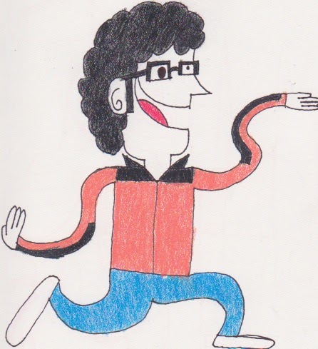 Dragons in Space: Me as UPA style cartoon
