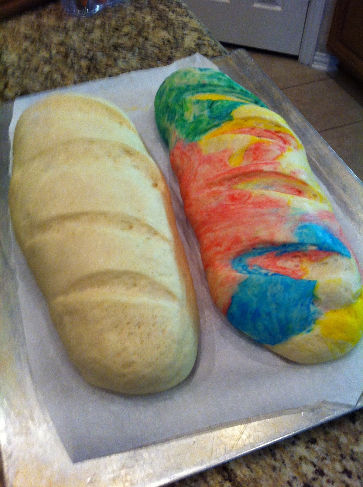 Kitty's Kozy Kitchen Rainbow Bread (Italian Feather Bread)