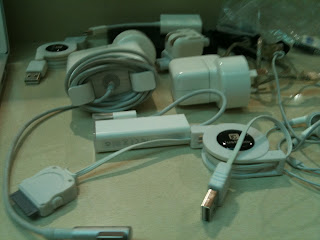 a group of white electrical devices