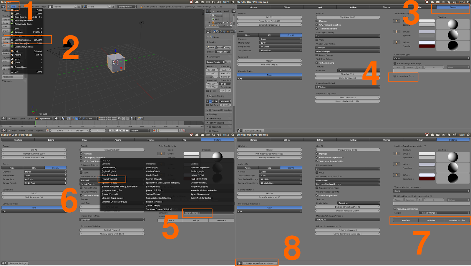 Blender en français blender 3D Sellier