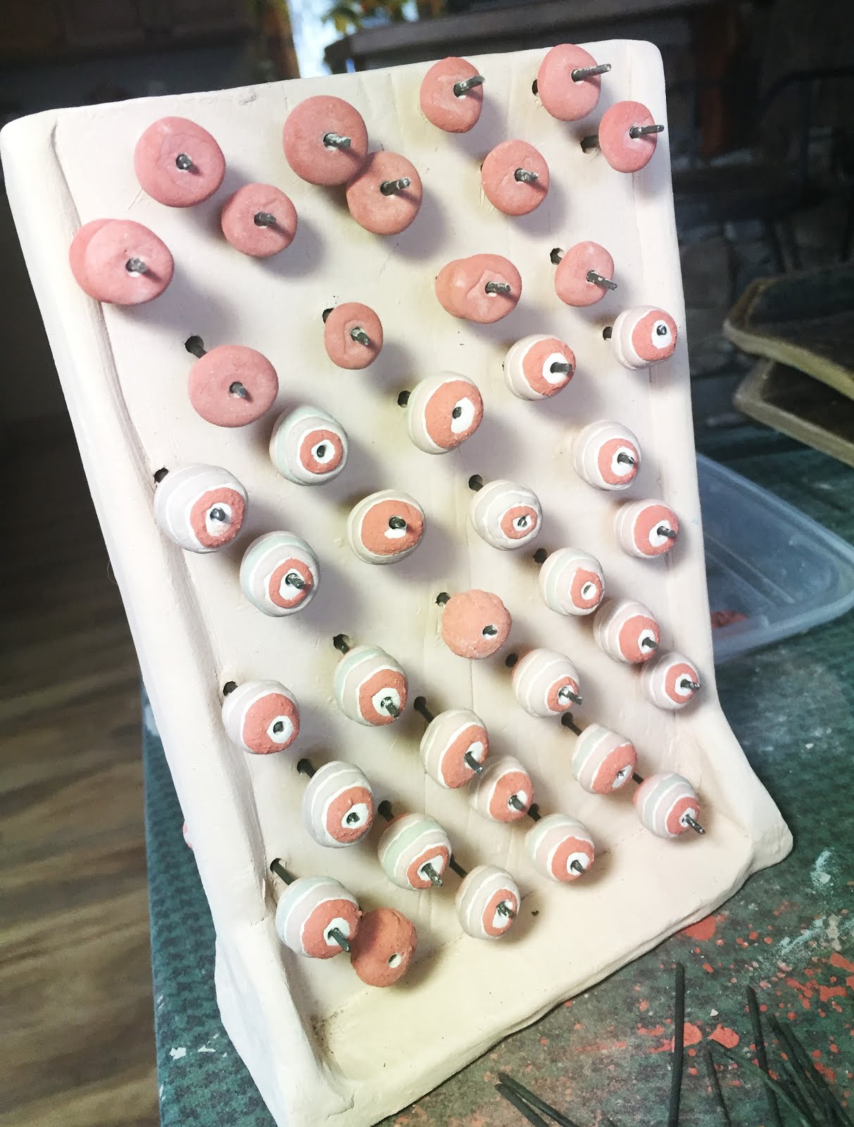 Love My Art Jewelry Glazing ceramic beads.... A Dry Beginning, A