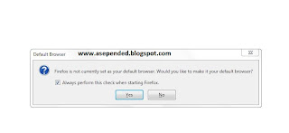 Membuat Mozilla Firefox Menjadi Default Browser Membuat Mozilla Firefox Menjadi Default Browser