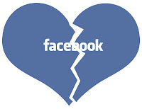 Corazón partido por Facebook corazon facebook