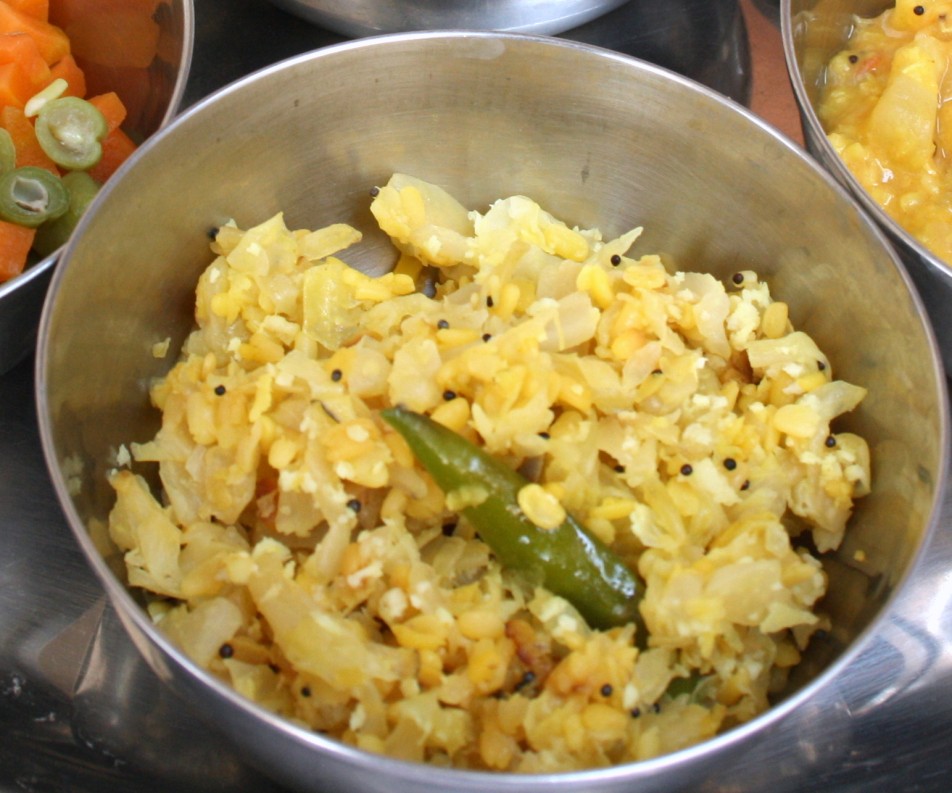 Cabbage Moong Dal Fry Goes Poriyal Poriyal Varieties