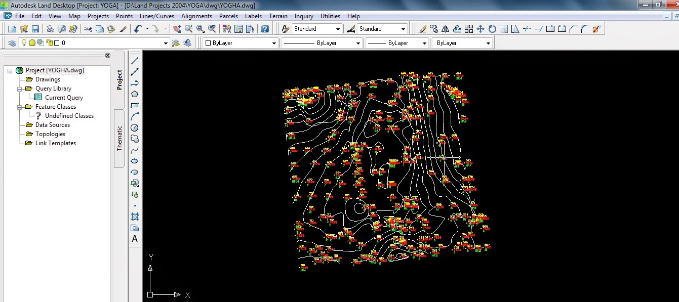 Membuat Garis Kontur dengan AutoCad Land Development (ALD