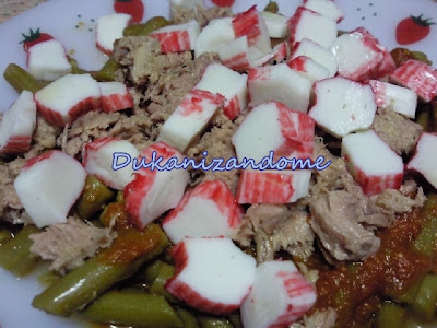 Cena rápida Ensalada+dukan+PV