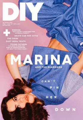Marina and the Diamonds is on the cover of DIY April issue