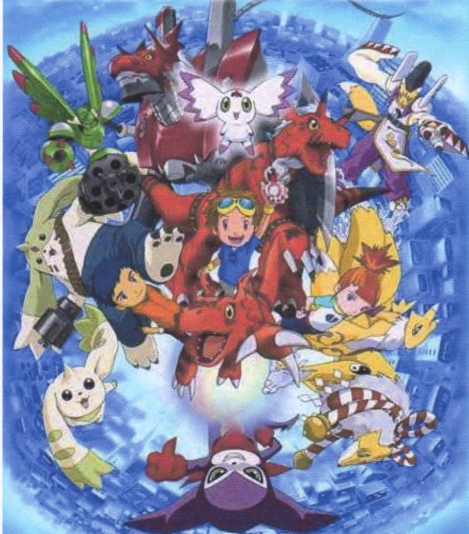 Desenhos antigos - Digimon (ン ジ モ ン Dejimon , com a marca