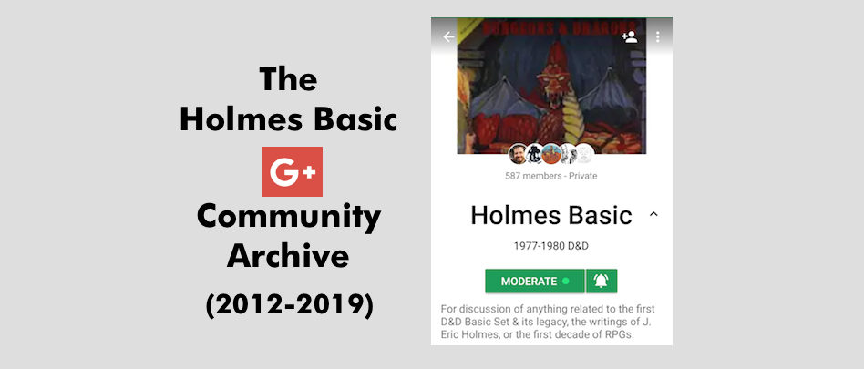 Holmes Basic G+ Community Archive (Beta)