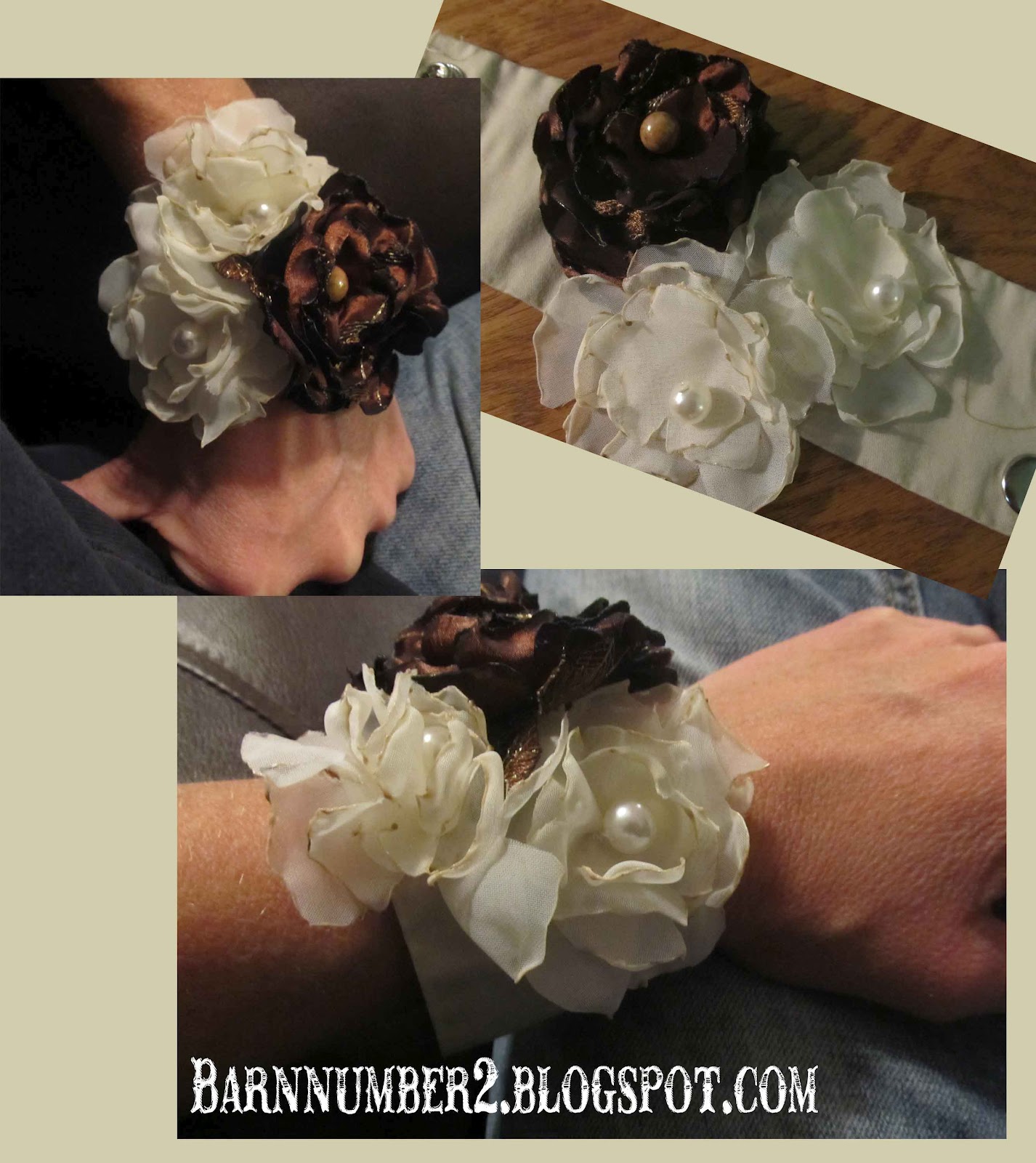 Barnnumber2 Flower Cuff Bracelet