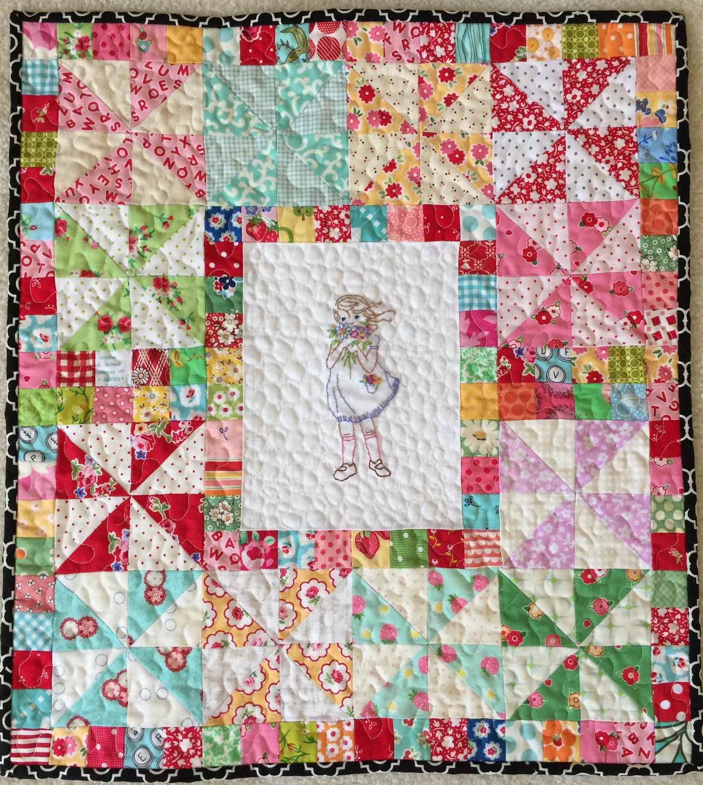 dream quilt create Embroidered Mini Quilt