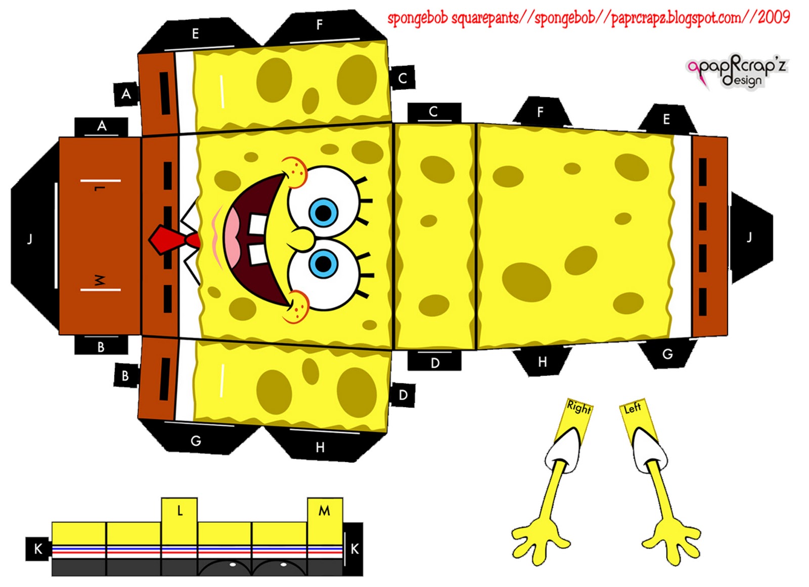 Pola Papercraft Spongebob Costume johnmartin208d