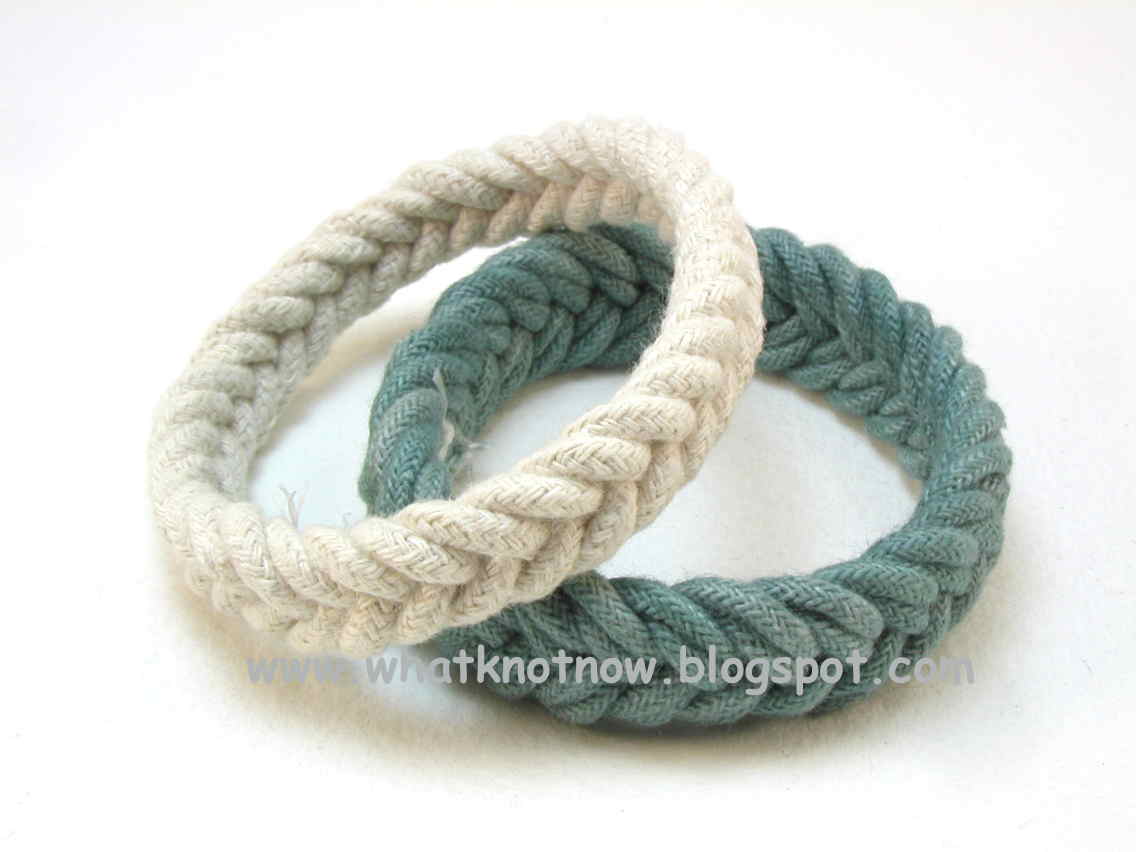 Knots and fiber bracelets two custom made herringbone rope bracelets 1787