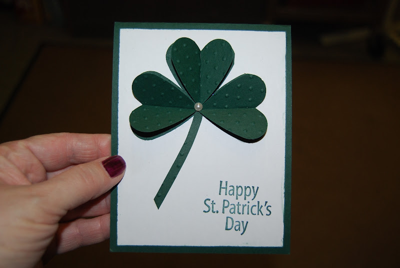 The clovers are two heart punches folded in half and placed back-to title=