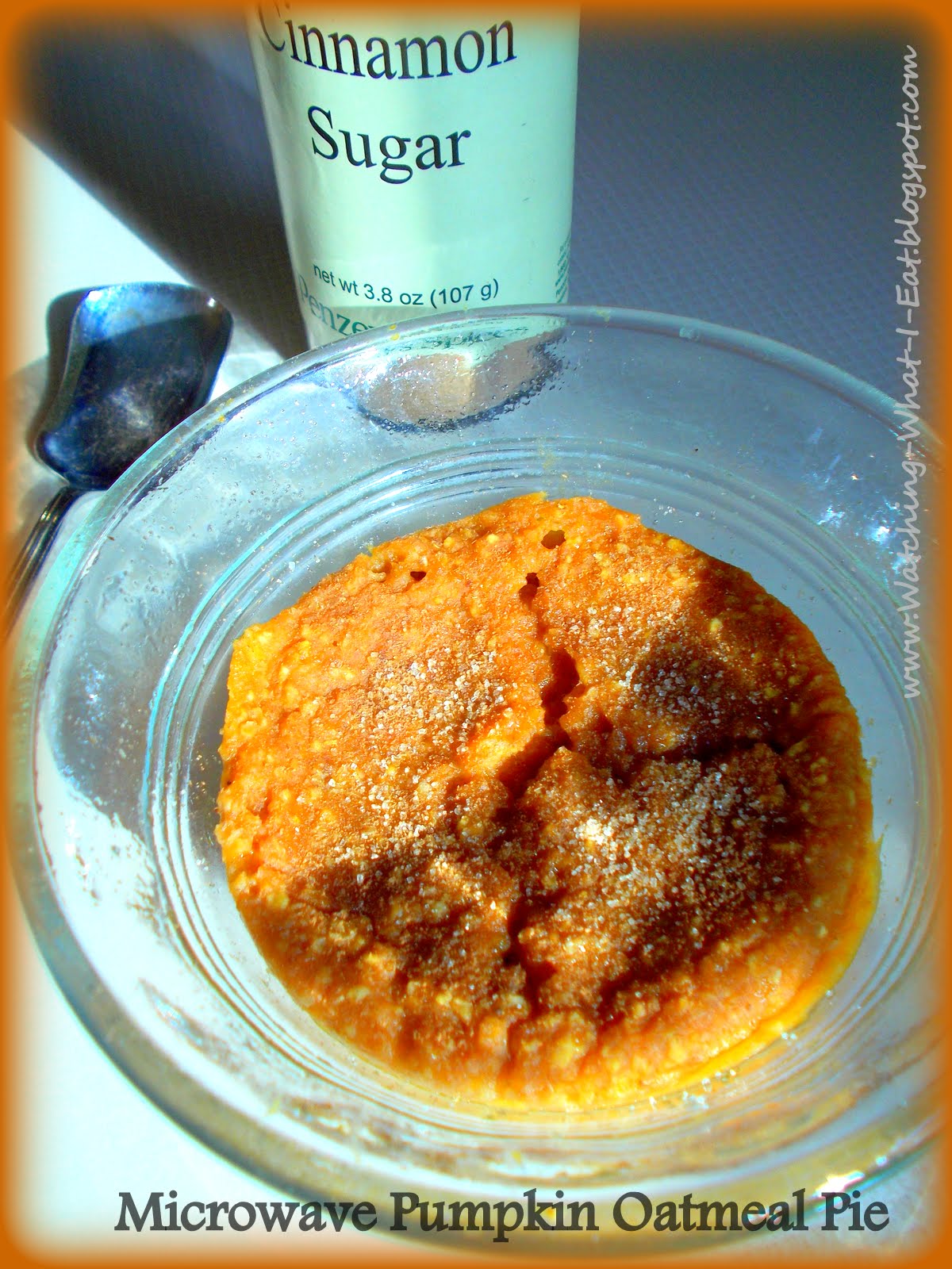 Watching What I Eat Microwave Pumpkin Oatmeal Pie single serving