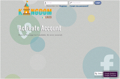 Cuenta no Activada Kingdomlikes Esperar mas tiempo para que se active la cuenta