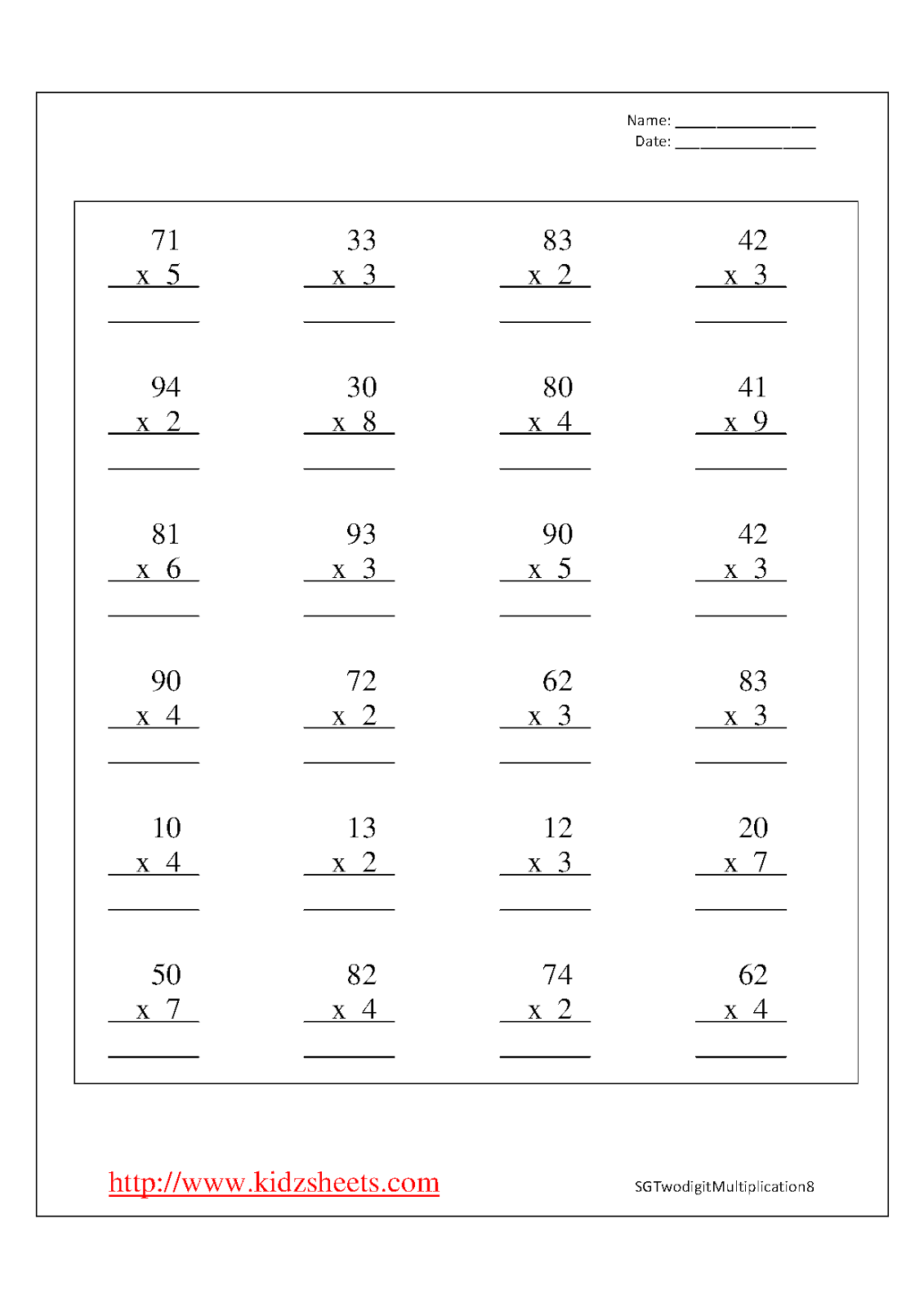 Worksheet 2 Digit Multiplication Worksheets Grade 4 homeschoolmath net worksheets abitlikethis two digit multiplication worksheets