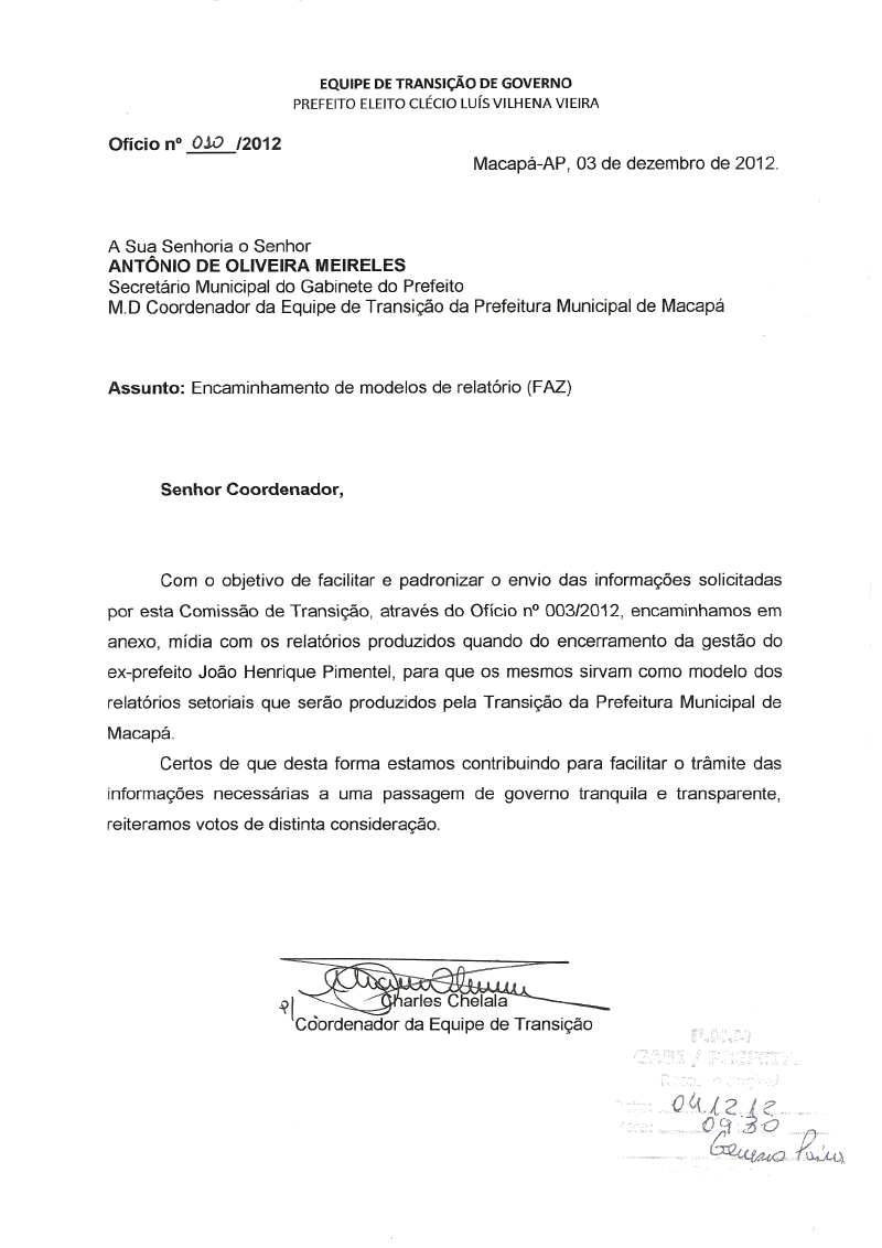 Modelo de relatorio de palestra