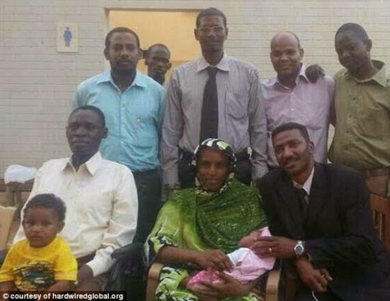 First photo of Sudanese woman after her release yesterday