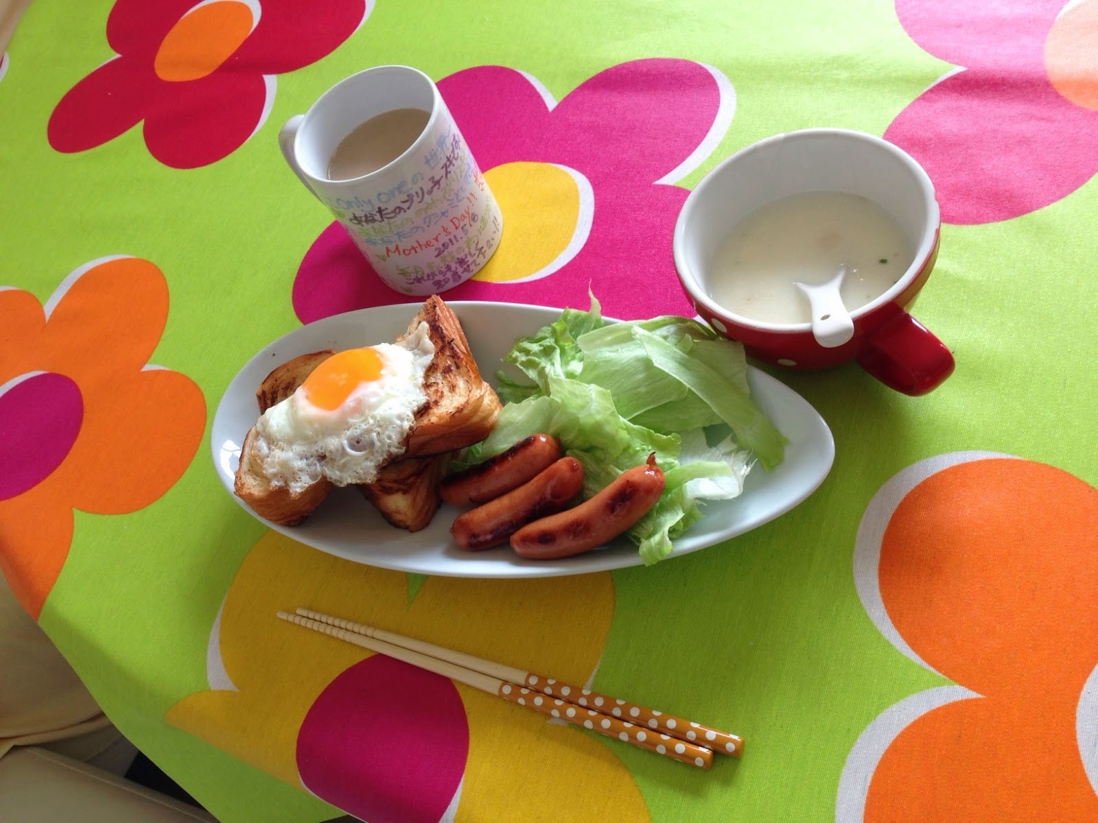 佐和と友希の食べ物ブログ ３月３日２０１４年 日本での朝ご飯と夜ご飯