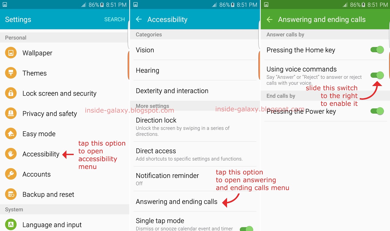 Inside Galaxy Samsung Galaxy S6 Edge How to Answer or Reject Call