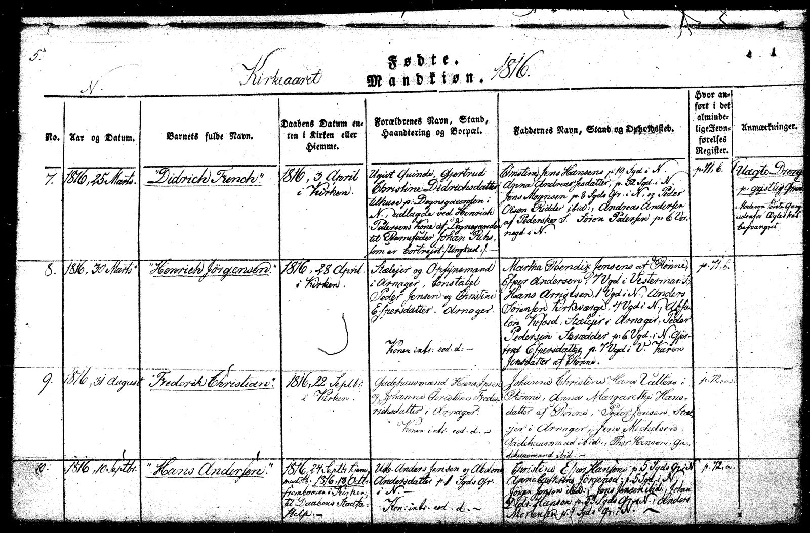 Danish State Archives, “Kirkebøger,” digital images, Statens Arkivers