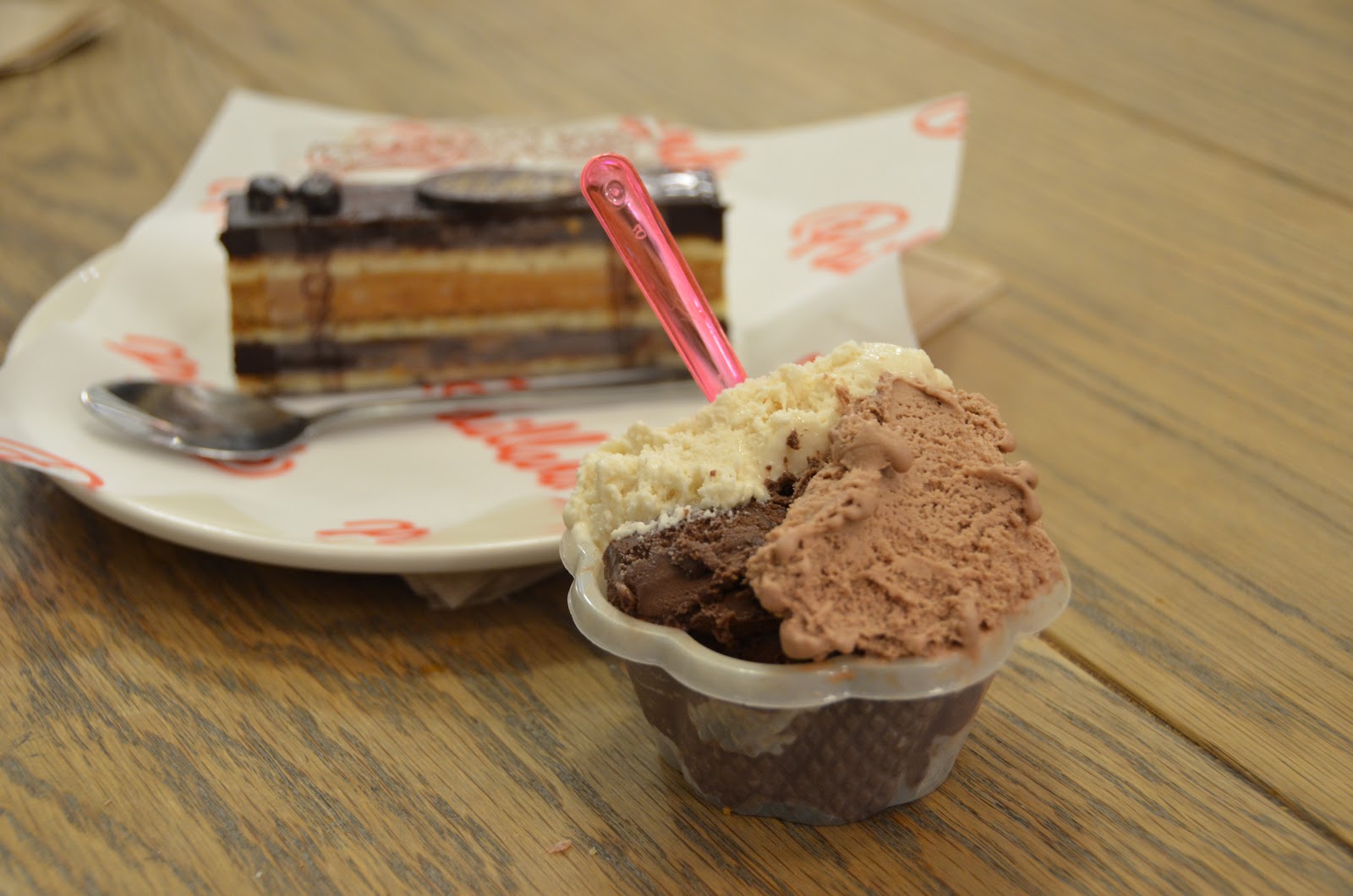 Playing with Flour Breaking in the new ice cream maker chocolate gelato