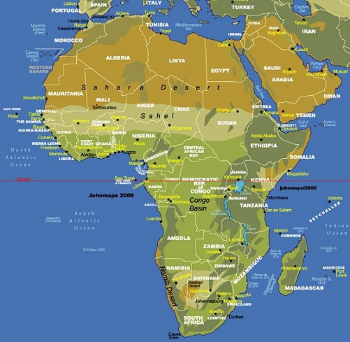 Maps of Africa Pictures and Information