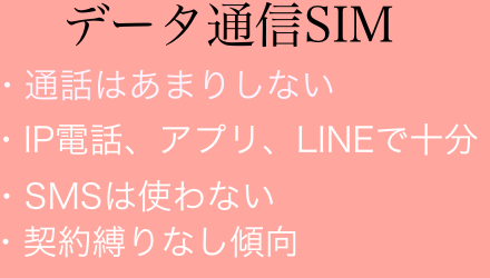 データ通信SIM