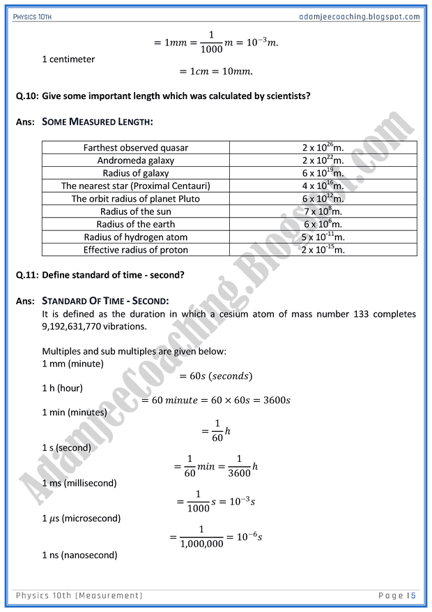 measurement-question-answers-physics-10th