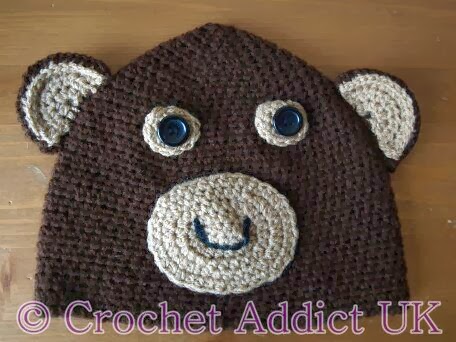 #Monkey #Beanie #Hat 1 yr+ ~ #Free #Crochet Pattern ...