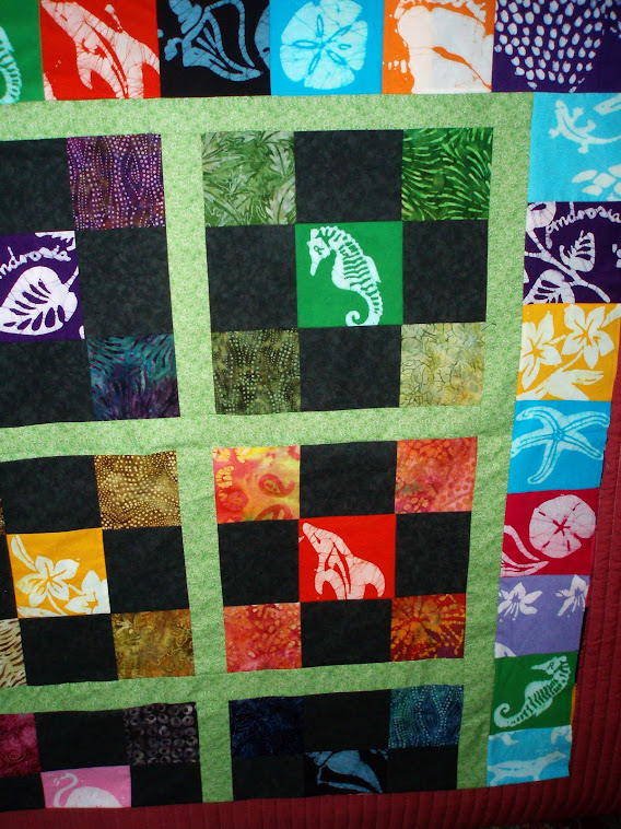 Batik 9 Patch quilt 98"x108"
