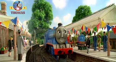 Big train Gordon and Spencer Thomas the tank engine whispered to his friends James and Toby the tram