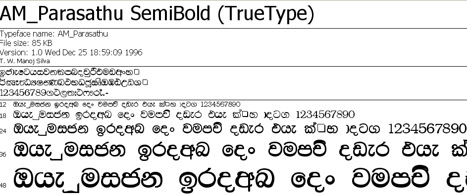 Sinhala Fonts Free Bindumathi