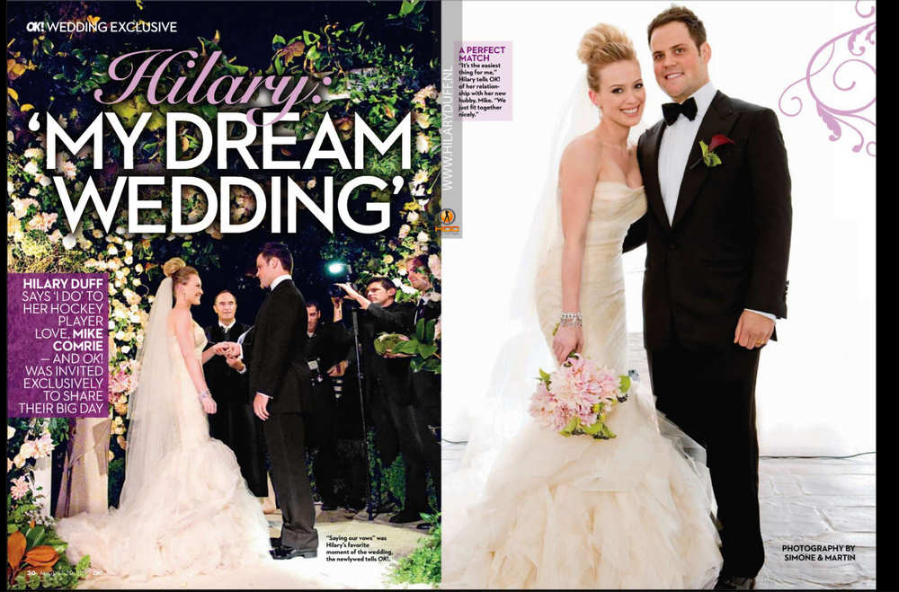 hilary duff wedding dress