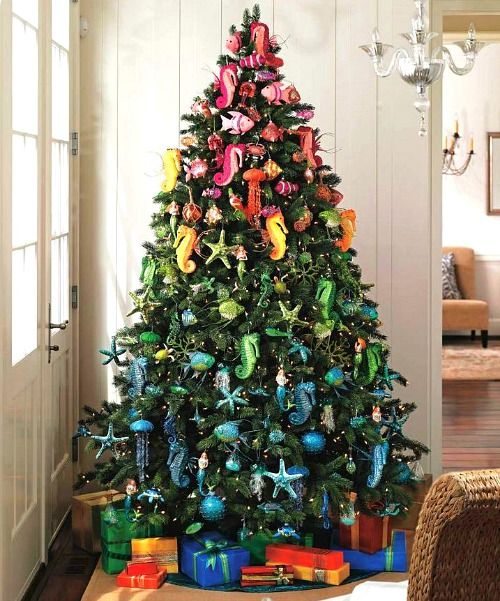 a pretty coastal christmas room from interior designer greta fox as featured on house of turquoise dont you just love those blue ceilings - Coastal Christmas Tree a pretty coastal christmas room from interior designer greta fox as featured on house of turquoise dont you just love those blue ceilings - Coastal Christmas Tree