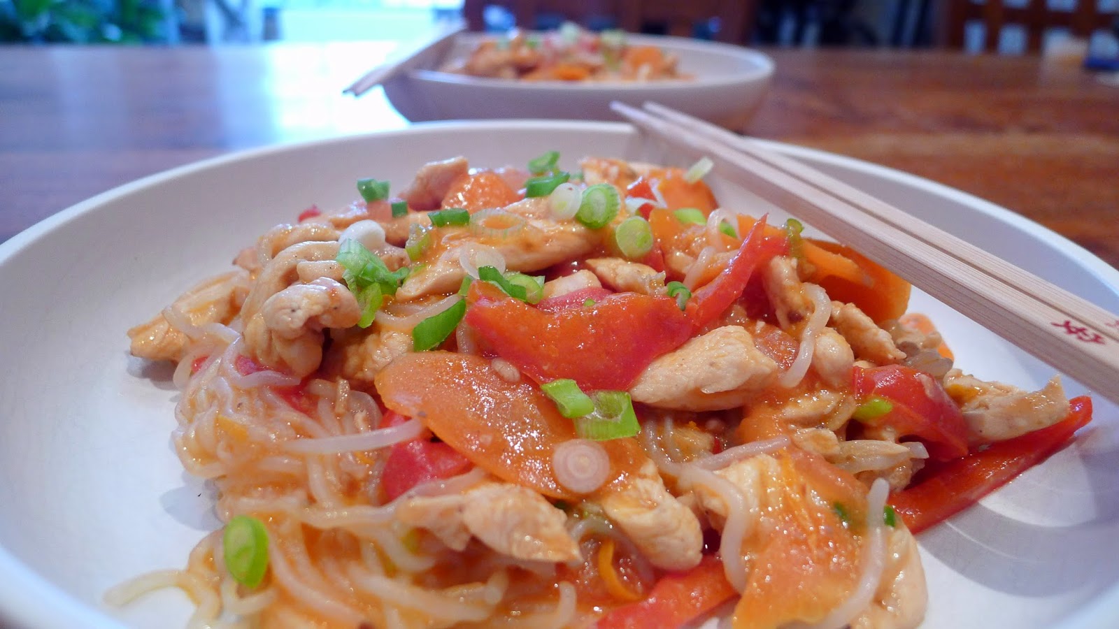 Culinary Adventures in London Spicy Orange Chicken Noodles