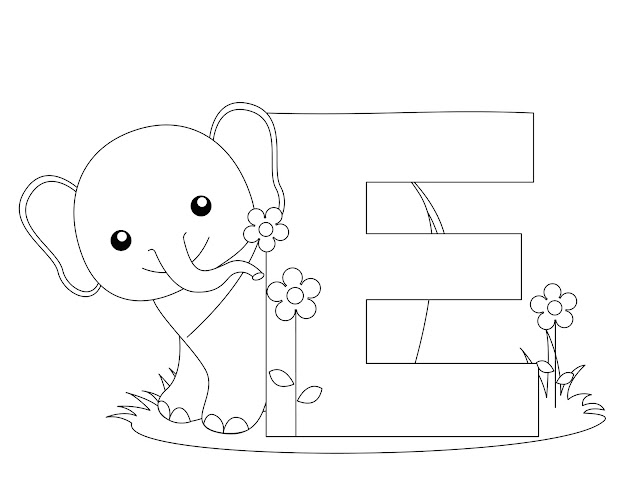 Letter E Coloring Pages Letter E Coloring Pages