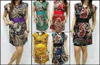 Desain Batik Dress Pesta